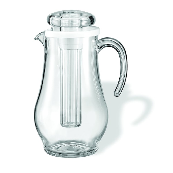 Plastic Water Pitcher with Ice Tube, 1.9 Liter, Smooth Body